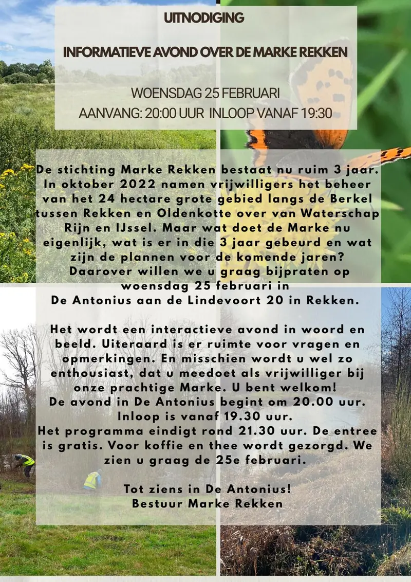 Flyer informatieavond Marke Rekken